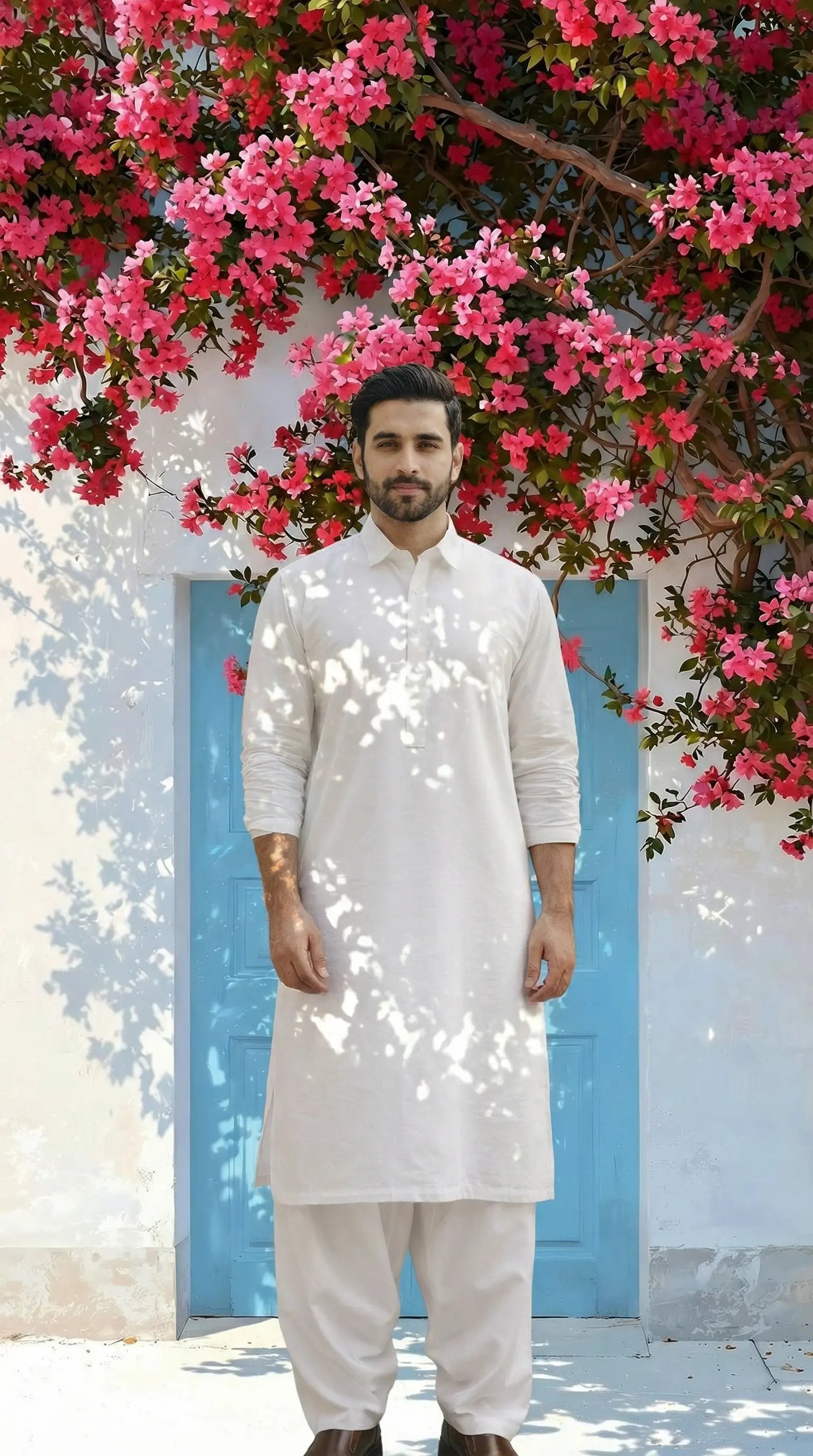 Classic White Cotton Shalwar Kameez