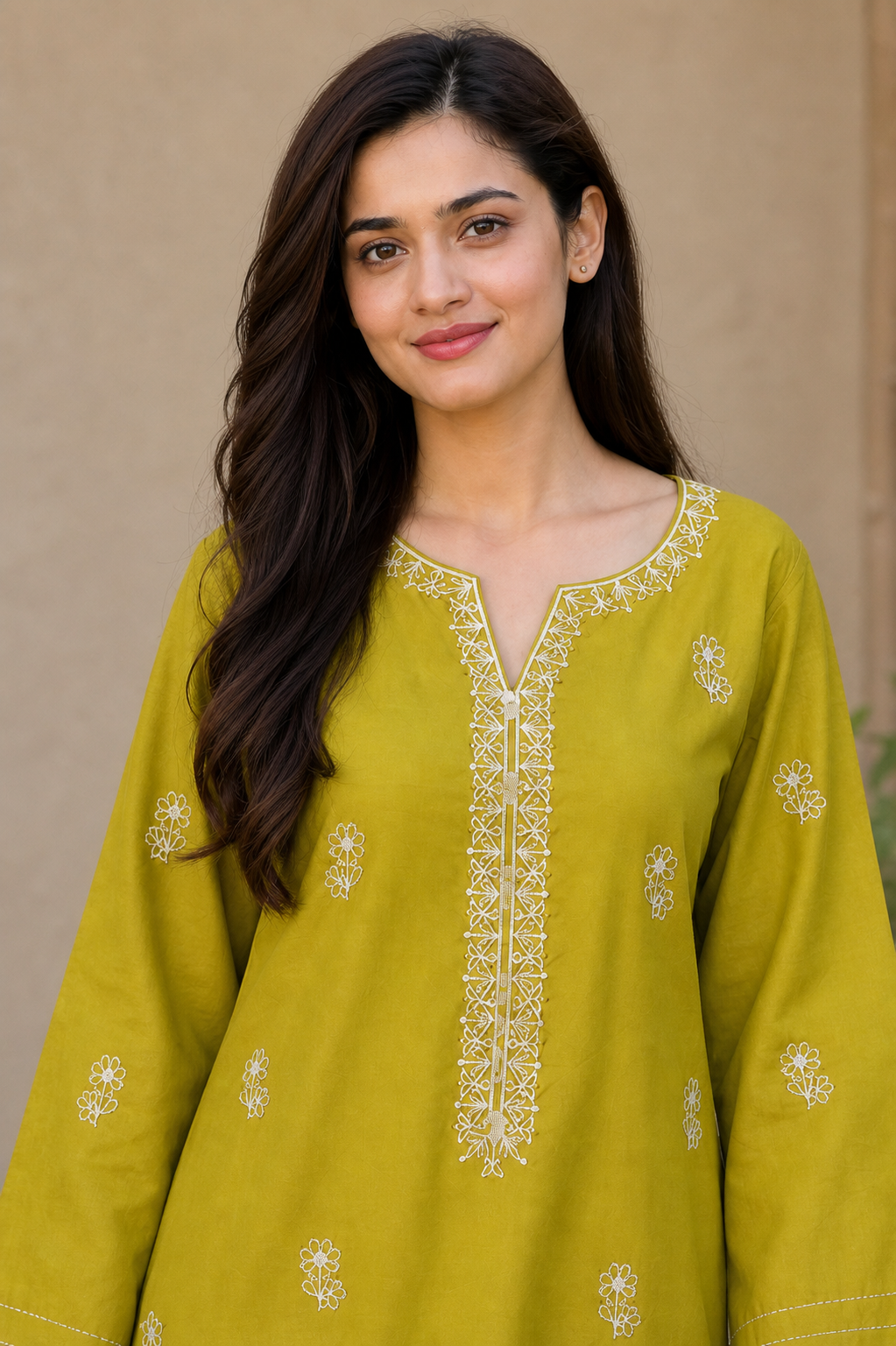 Mehndi Glow Embroidered Suit Set