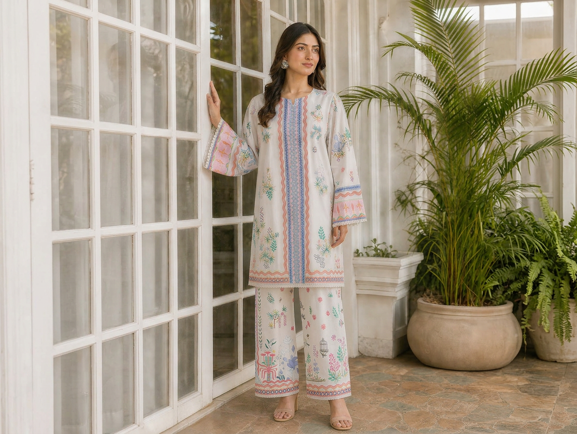 Garden Reverie Printed Suit Set
