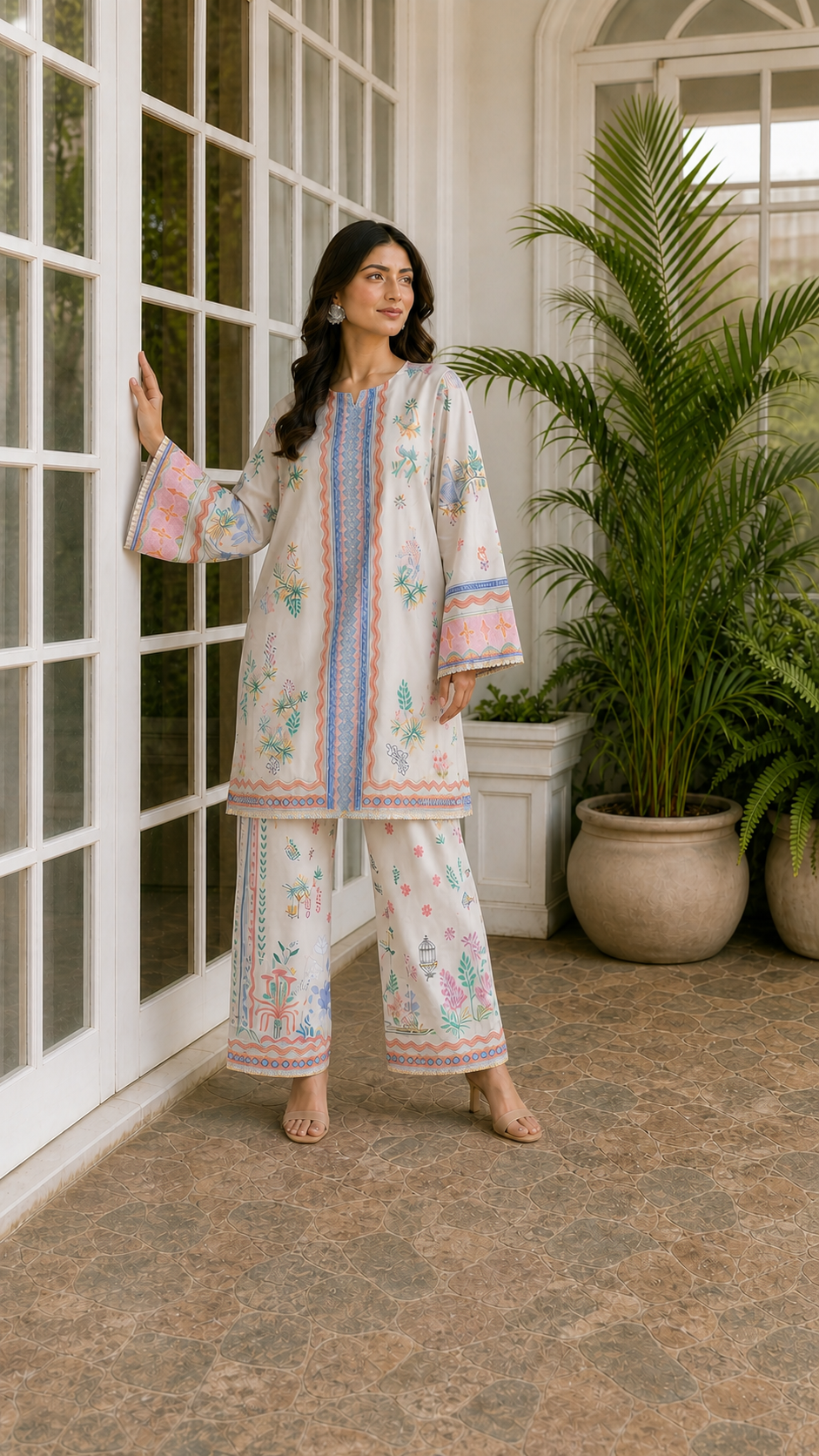 Garden Reverie Printed Suit Set