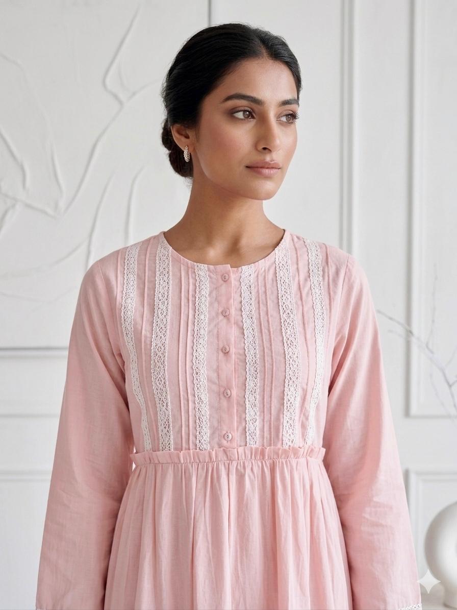 PINK ROSE  | FROCK