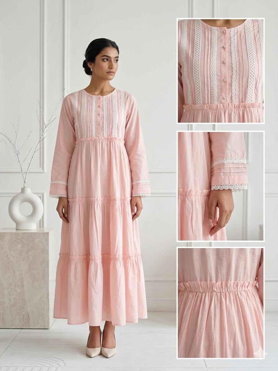 PINK ROSE  | FROCK